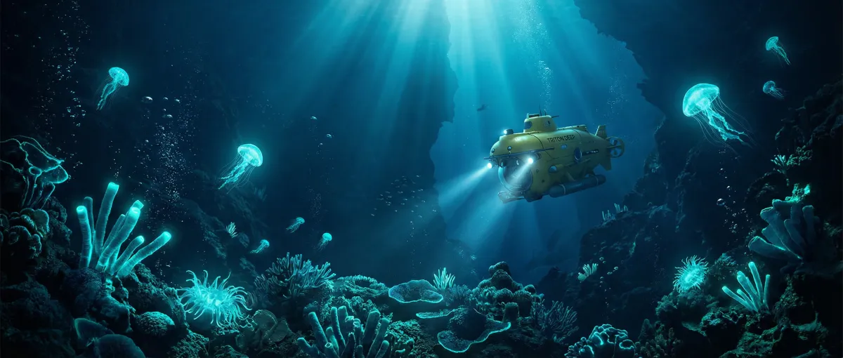 深海探索潜艇与荧光生物 - 金卡戴珊qvod